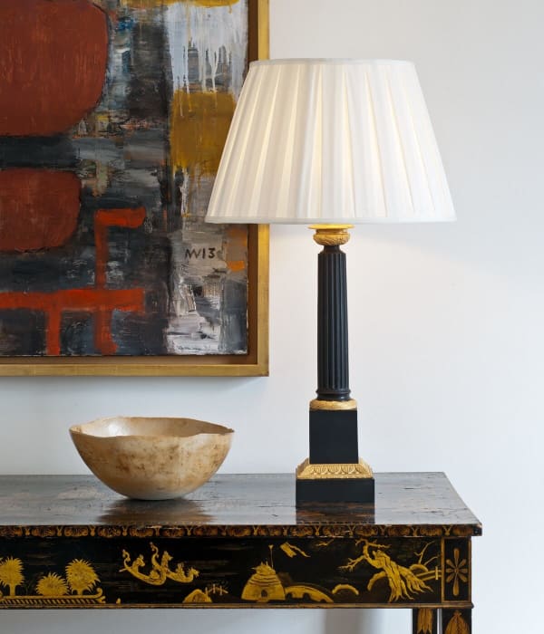 Matignon Column Table Lamp Gilt & Bronze