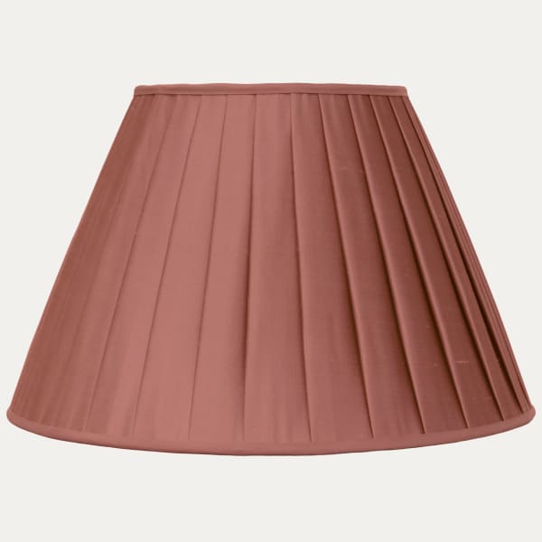 Douppion Paprika Silk Box Pleated Lampshade