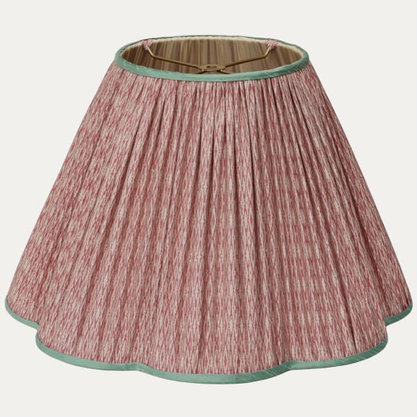Guy Goodfellow Langton Silk Campari Pink Handsewn Scallop Lampshade