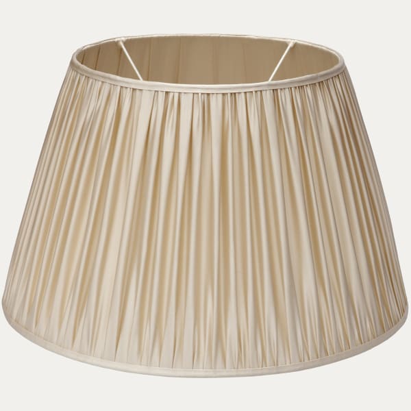 Ivory Douppion Silk Hand Sewn Gathered Lampshade