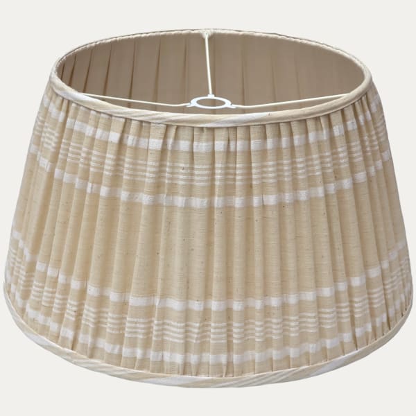 Vintage Anatolian Linen Hanging Pendant Lampshade with Silk Lining