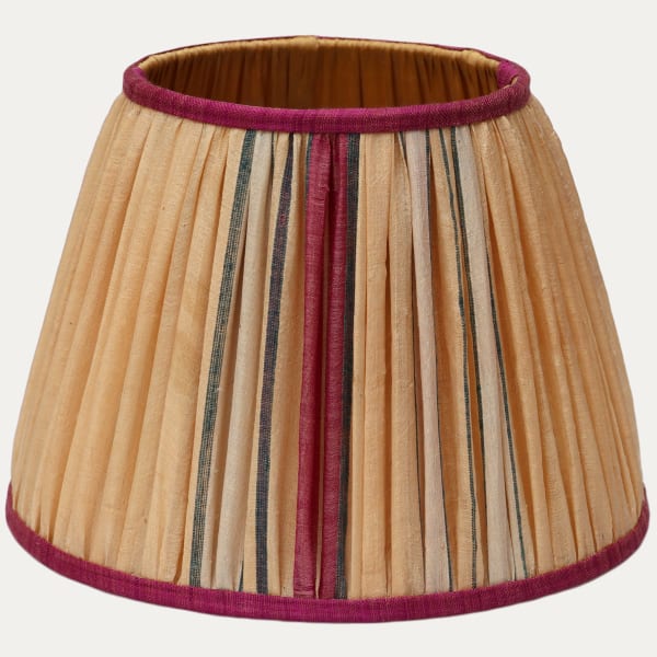 A Pair of Fine Antique Silk Lampshades with Extraordinary Colouration