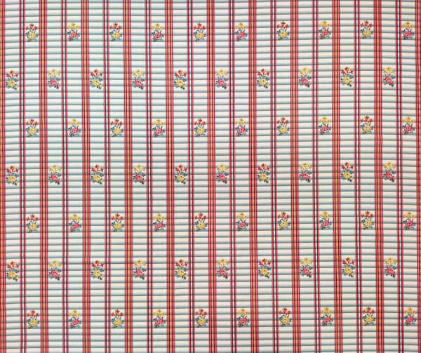 Percale Bagatelle Clair Bleu Rouge