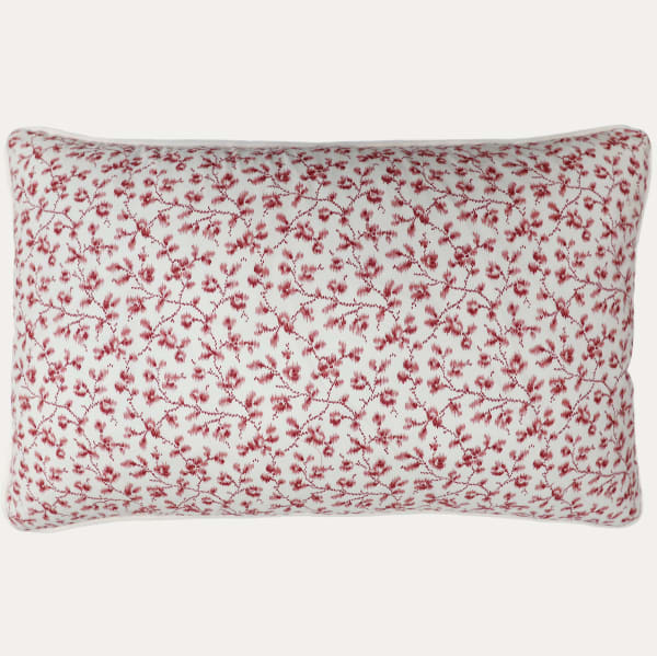 Warner Textile Archive Ada Rose Decorative Cushion with Ecru Piping