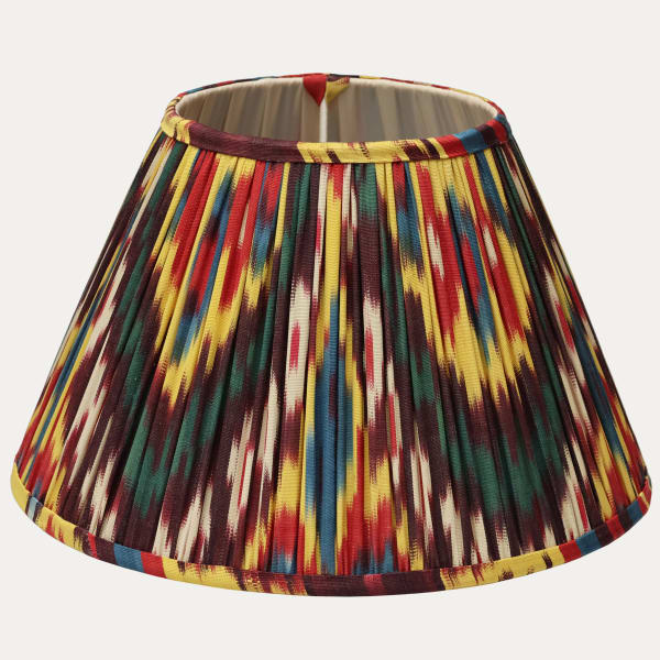 Striking Silk Cotton Ikat Handsewn Lampshade