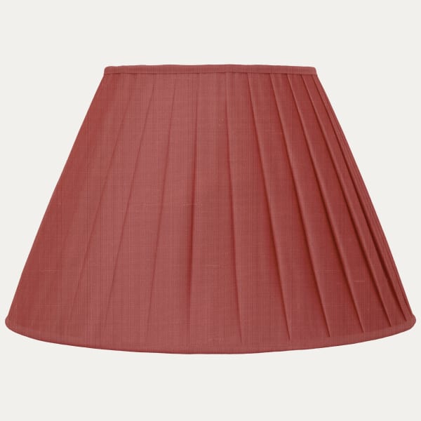Red Museum Silk Box Pleated Lampshade