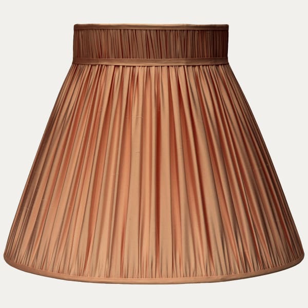 Douppion Cantaloupe Silk Collar Top Lampshade
