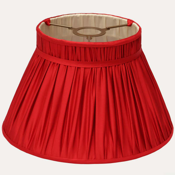 Ruby Silk Collar Top Reading Light Handsewn Lampshade