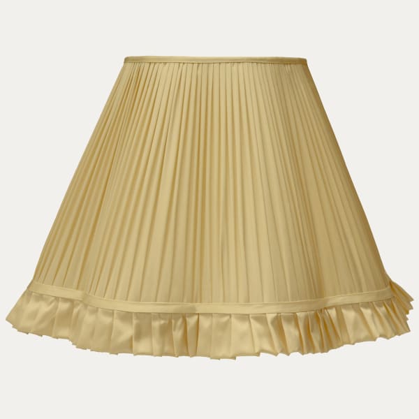 Pale Gold Taffetas Silk Box Pleated Lampshade