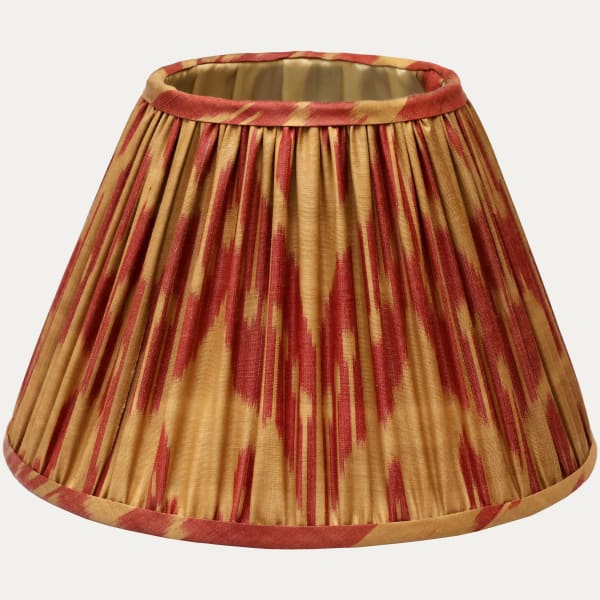Stunning Red and Gold Ikat Silk Cotton Ikat Empire Lampshade
