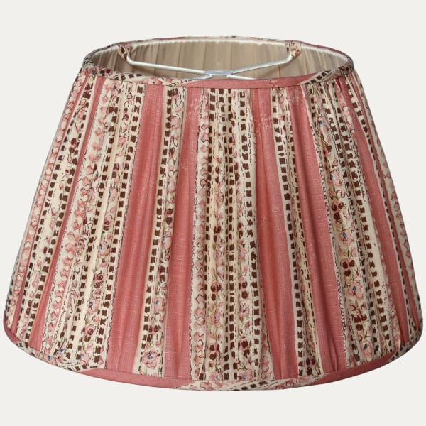 Robert Kime Ashoka Stripe Lampshade with Silk Lining for US Lamps