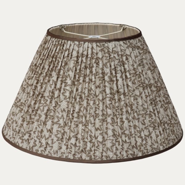 Warner Textiles Archive Nathalie Olive Handsewn Lampshade with Silk Trim