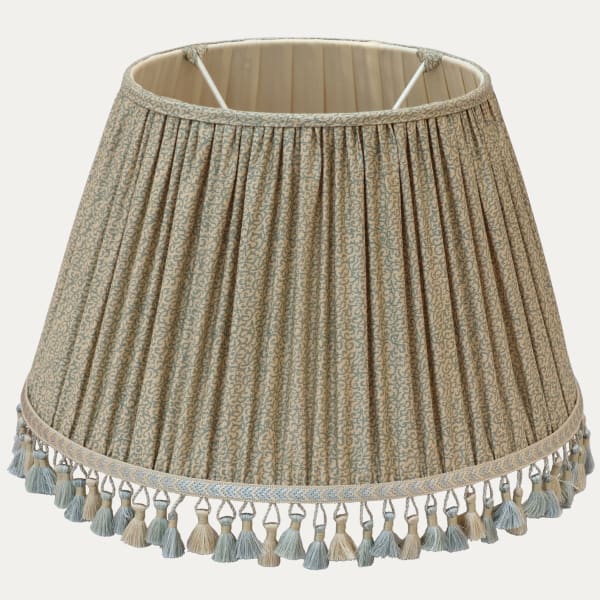 Bennison Frost Fabric Handsewn Gathered Lampshade