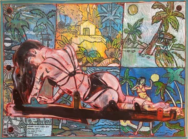 Peter Sengl, Aloha-Jula Liegen (Kuuipo-Nuij), 2017