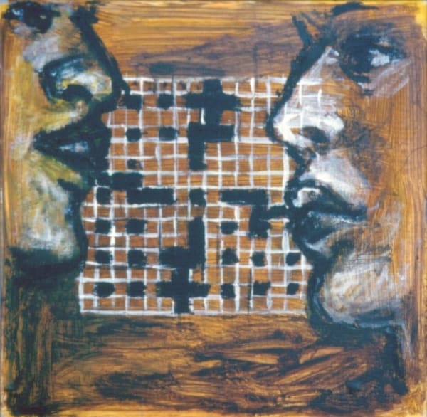 Words Abstraction, 1999 Oil on board 30 x 35cm