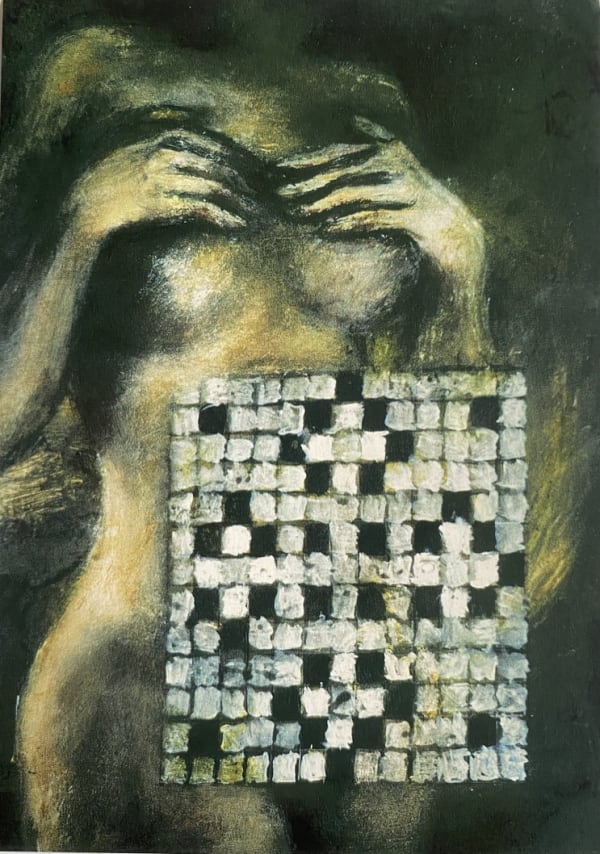 Modesty, 1999 Acrylic on paper 40 x 28cm