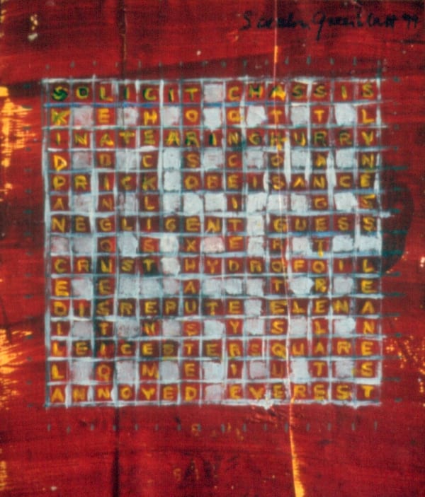 In a Tearing Hurry, 1999 Acrylic on paper 30.5 x 26cm