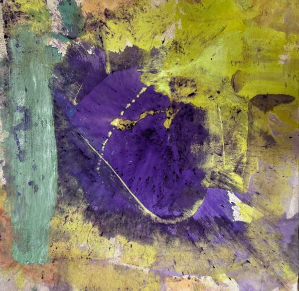 Between the Temples, 2024 acrylic on canvas 56 x 56 in.