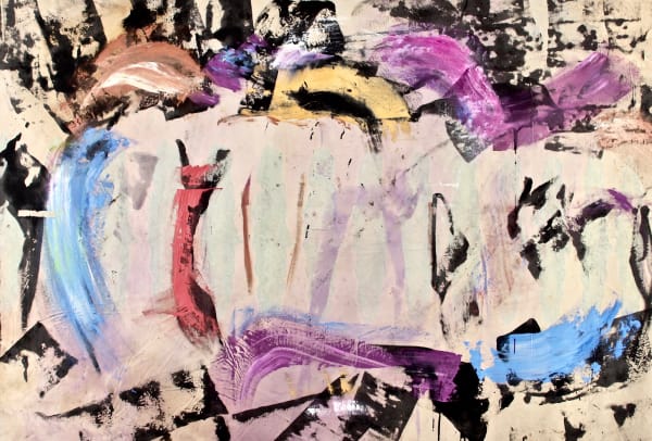 Voltaire in Love, 2022 acrylic on canvas 78 x 113 in.