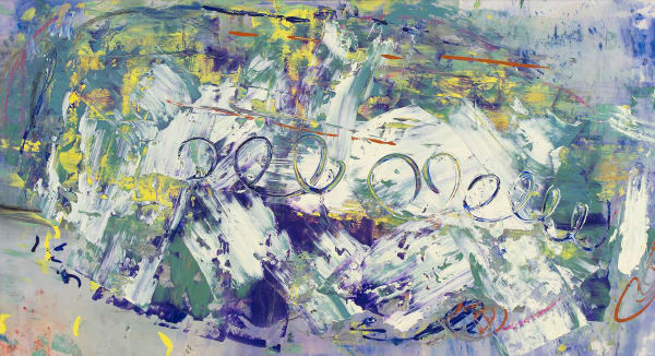 Little Willie Leaps, 2007 acrylic on canvas, 45 x 87