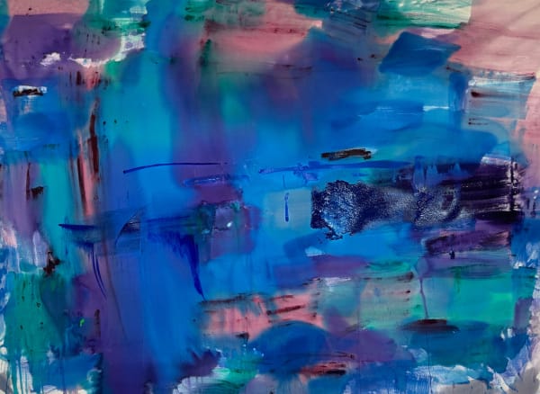 Giving Up the Moment, 2024 acrylic on canvas 54 x 74 in.