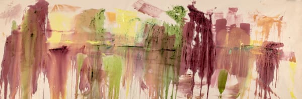 Time Release, 2024 acrylic on canvas 53 x 129 in.