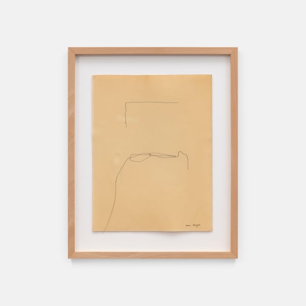 Helena Almeida Untitled, 1971 Laminated paper, ink with horsehair 32,2 x 25 cm 43,5 x 35 cm (framed)
