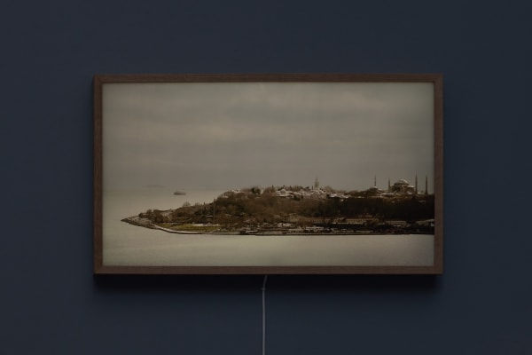 Ali Kazma Series Lisbon - Istanbul VI, 2025 Light box in oak, printed on laminated vinyl 47,5 x 82,5 x 6,5 cm Edition of 3 plus 1 artist's proof