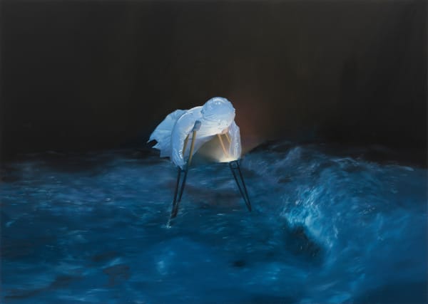 Gabriel Abrantes, Ghost looking at smartphone, 2022