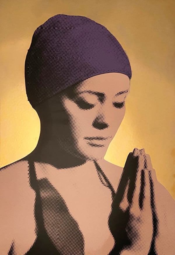 Carole Feuerman, Chrysalis, gold, 2019