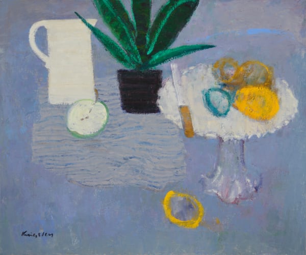 Still Life with Plant and White Jug