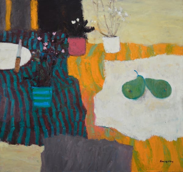 Still Life with Plants and Striped Pot