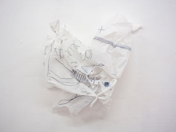 Daniele Formica, Plastic bags scribbles cloud, 2023