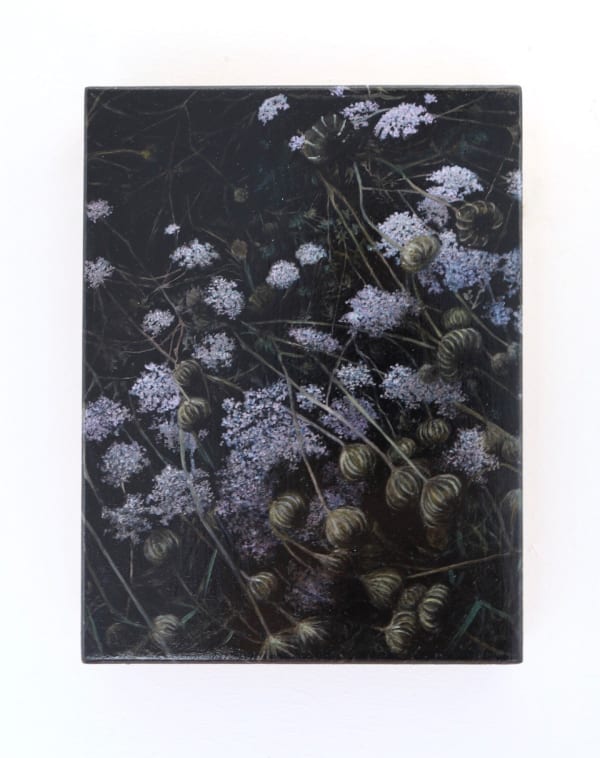 Rebecca Partridge Wildflowers Night II, 2024 Oil on panel 20 x 15 cm 7 7/8 x 5 7/8 in