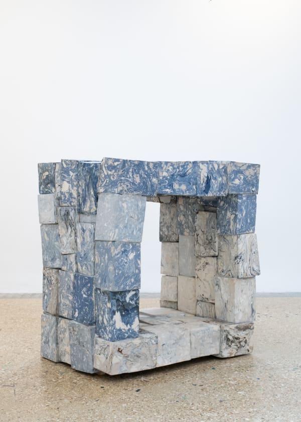 Fernando Casasempere Blue Arch, 2021 Stoneware porcelain and different minerals 77 x 70 x 57 cm 30 1/4 x 27 1/2 x 22 1/2 in