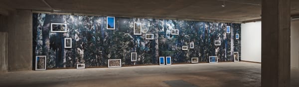 JAKI IRVINE Shot in Mexico: On the Impossibility of Imagining the Numbers of Dead and Disappeared, 2014 Wallpaper and set of 20 archival pigment prints on Hahnemühle paper Dimensions variable Edition of 3