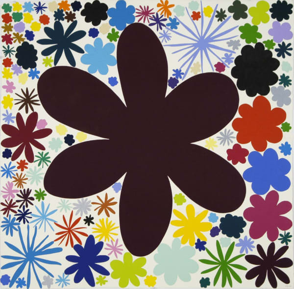 Polly Apfelbaum Love Me Tender 11, 2004 Unique multi color woodblock monoprint on Hiromi Handmade DHM-11 Triple Thick 39 x 39 inches 99.1 x 99.1 cm