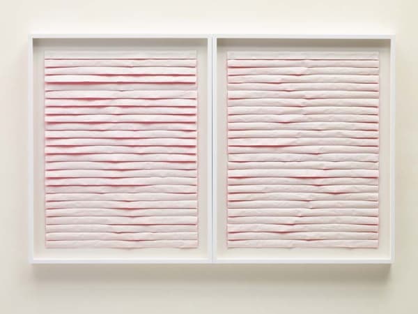 ANNA BARRIBALL Blinds, 2015 Ink and fluorescent pencil on paper 83.5 x 67 x 4.5 cm (each, framed)