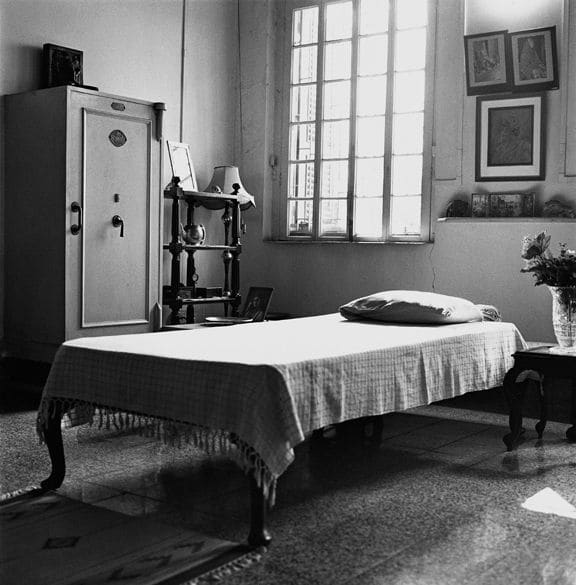 DAYANITA SINGH Durga Tagore's Bed and Vault, Calcutta, 2002, 2003 Silver gelatin print selenium toned on aluminium 60 x 60 cm 23.6 x 23.6 in Edition of 7
