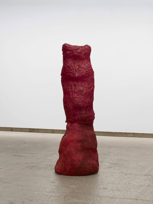 DANIEL SILVER Human 2, Red, 2020 Oil painted ceramic 160 x 55 x 56 cm