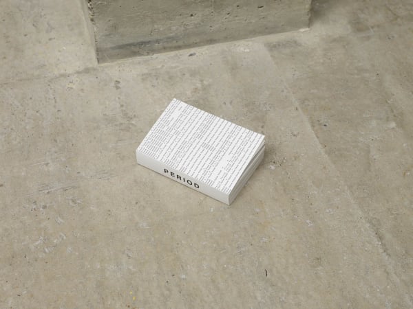 FIONA BANNER AKA THE VANITY PRESS Audiobook (period) (exhibition copy), 2019 660 page paperback book, iPhone, voice recording 23.4 x 15.6 cm 9.2 x 6.1 in