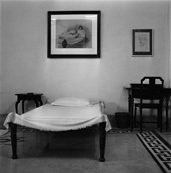 DAYANITA SINGH Gandhi's Room, Anand Bhavan, Allahabad 2000, 2003 Silver gelatin print on aluminium 100 x 100 cm 39.4 x 39.4 in Edition of 7 plus 2 artist's proofs