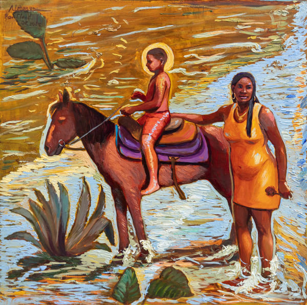 Orlando Almanza, Tarde de domingo en la orilla del Río Yáquimo y el mar caribe, 2025