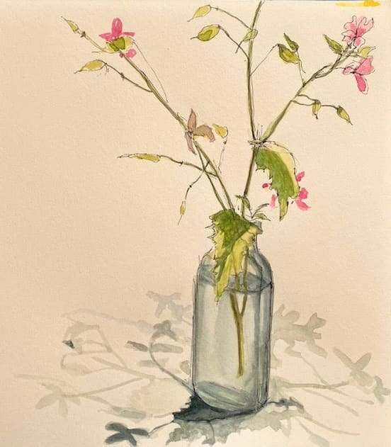 Amy Estrin, Untitled (flowering branch in jar), 2025