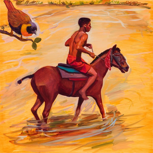 Orlando Almanza, Muchacho Cruzando a Caballo el Río Yáquimo No. 1, 2024