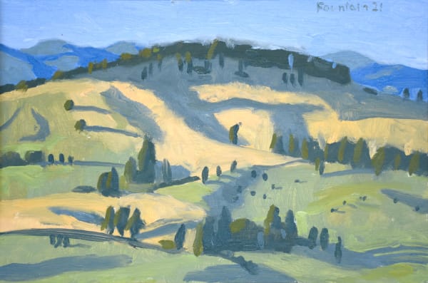 Benny Fountain, Tomer Butte, Evening, North View With Moscow Mountain, 2021