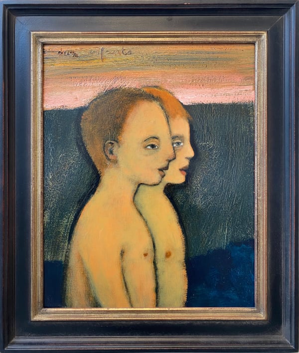 Brian Kershisnik, Deux enfants, 2023