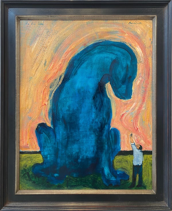 Brian Kershisnik, Big Dog Treat, 2023