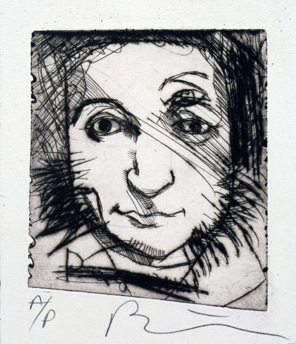 Rick Bartow, Pagannini (artist portrait), 1999