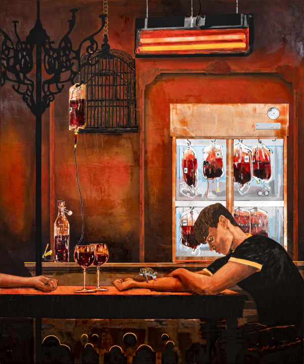 Hernan Bas, Three Vampires, 2020